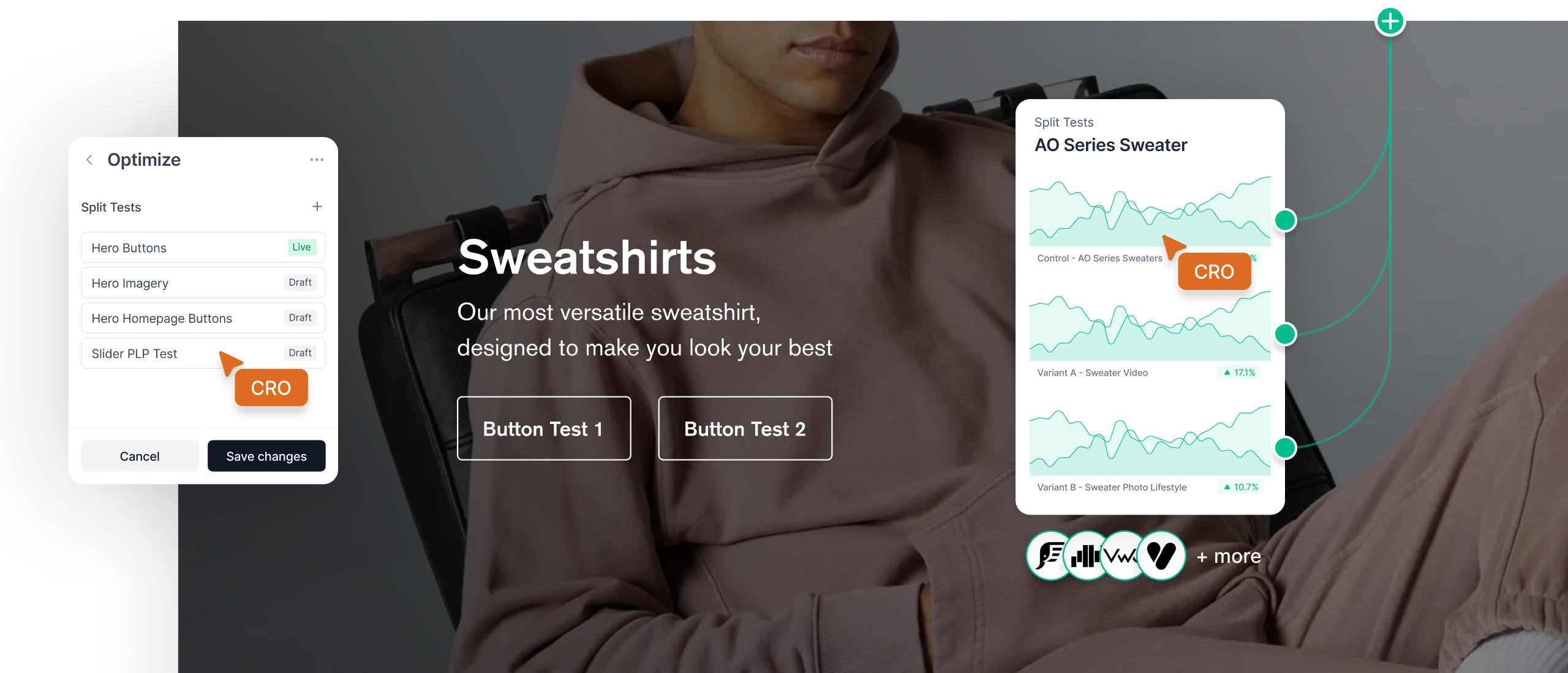 Pack's A/B testing feature